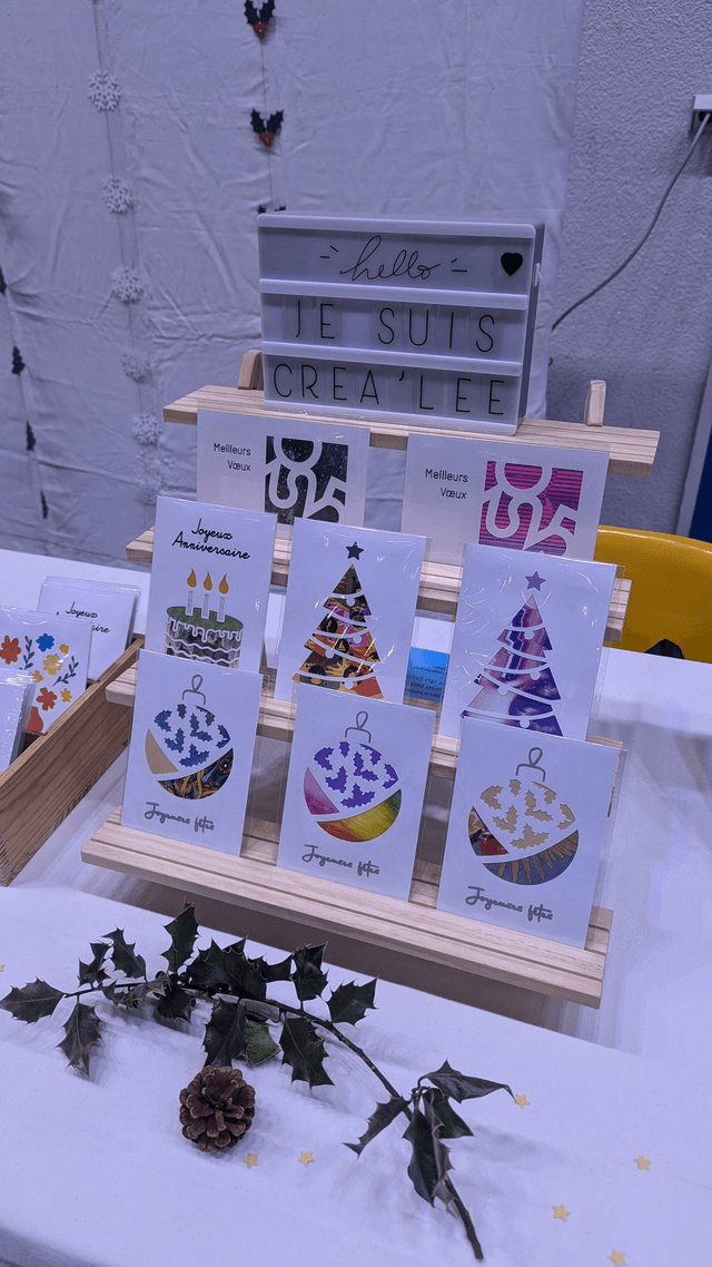 Carte boule de Noël