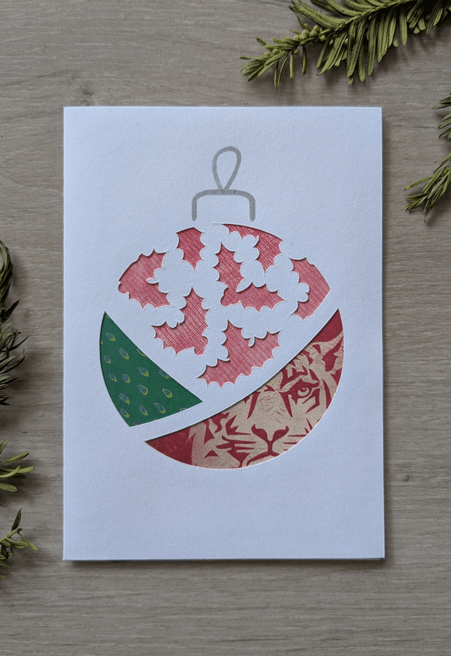 Carte boule de Noël