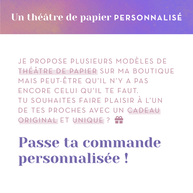 Théâtre de papier personnalisé
